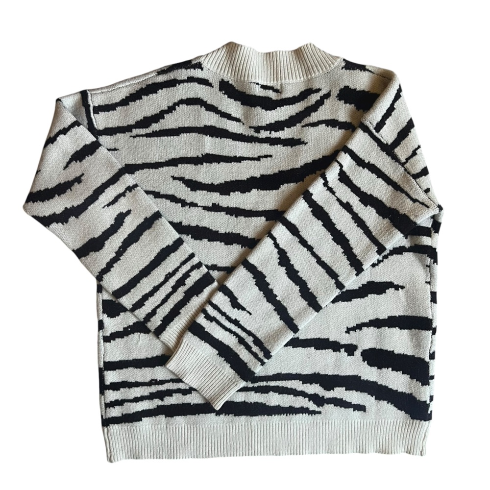 Superdown Zendaya V-Neck Sweater Cream Brown Size S - Picture 6 of 10
